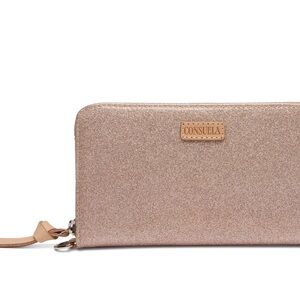 Consuela Sparkling Gold Wristlet Clutch